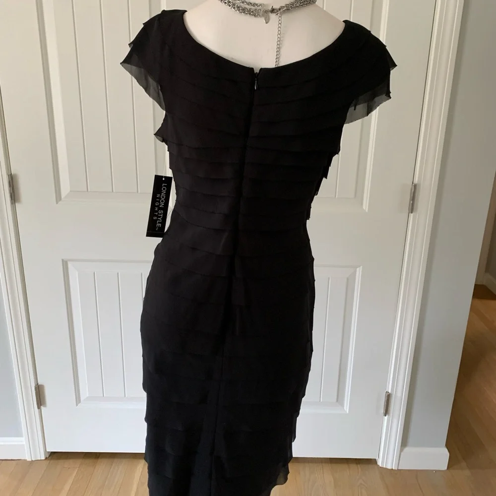 NWT Elegant Black Party Dress, size 12 - Picture 2 of 5